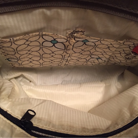 Sherpani Crossbody Olive with Orange Accents Multi Pockets Cloth - Picture 5 of 15